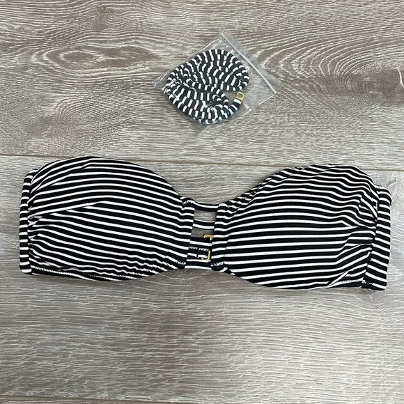 NWOT Victoria’s Secret The Bow Bikini Side Tie Bottom and Strappy Bandeau Top M - Picture 7 of 16